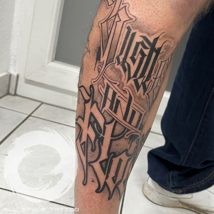 Allstyle Tattoostudio Werneuchen lettering text tattoo
