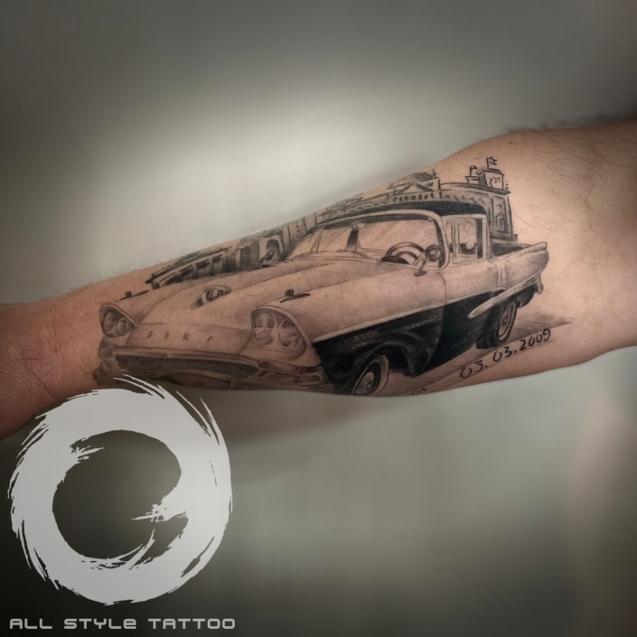 oldschool car allstyle tattoo werneuchen