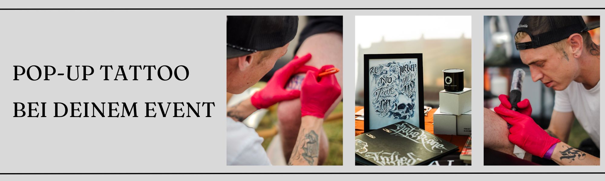 „Mobiler Tattoo-Setup auf Event in Brandenburg – kompakter Aufbau mit wenig Platzbedarf